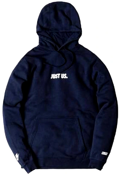 Pre owned Kith Nike Just Us Hoodie Navy ModeSens