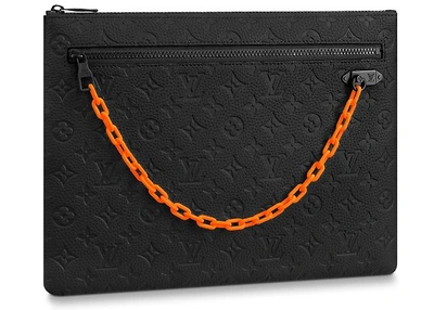 Pre-owned Louis Vuitton  A4 Pouch Monogram Absolute Black