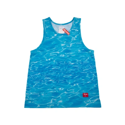 Pre-owned Supreme  Ripple Tank Top Blue
