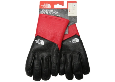 Pre-owned Supreme  The North Face Leather Gloves Red