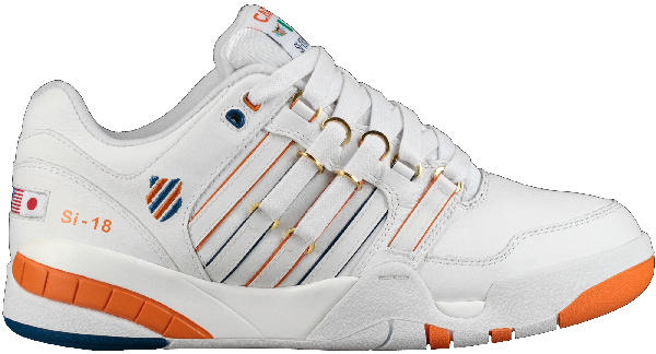 blue and orange k swiss
