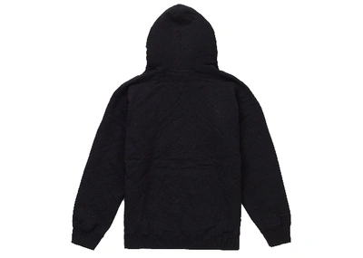 Pre-owned Supreme  Quilted Hooded Sweatshirt Black