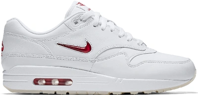 Pre-owned Nike Air Max 1 Jewel Rare Ruby In White/university Red-university  Red | ModeSens