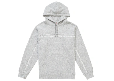 Supreme text stripe hooded deals
