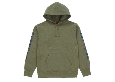 Pre-owned Supreme  Gradient Sleeve Hooded Sweatshirt Light Olive