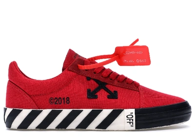 Pre-owned Off-white  Vulc Low Red In Red/black