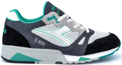 Pre-owned Diadora  S8000 Espresso Ristretto In Glacier Gray/dark Navy-black-turquoise