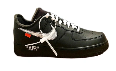 Pre-owned Nike Air Force 1 Low '07 Off-white Moma (with Socks) In  Black/metallic Silver-black