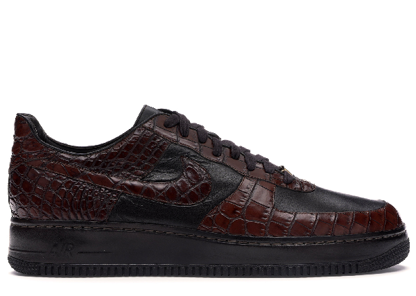 nike air force 1 crocodile skin black
