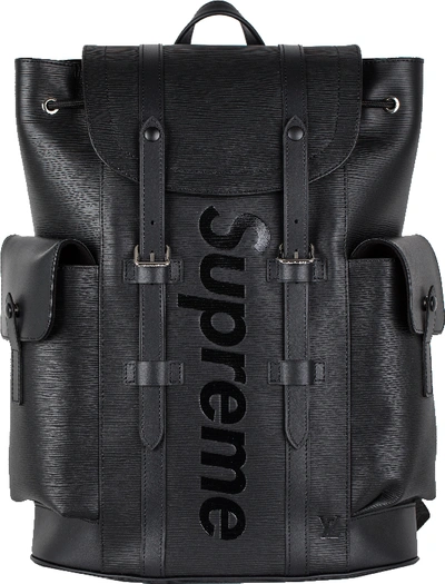 Pre-owned Supreme Louis Vuitton X  Christopher Backpack Epi Pm Black