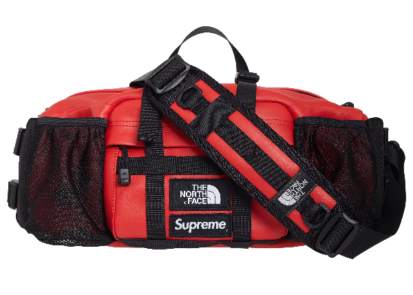 supreme north face backpack red