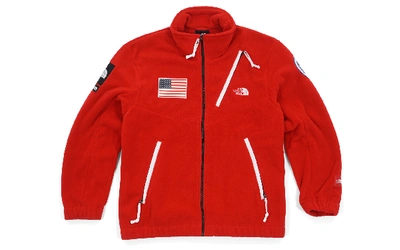 Pre-owned Supreme  The North Face Trans Antarctica Expedition Fleece Jacket Red