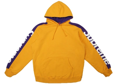 Pre-owned Supreme  Sideline Hooded Sweatshirt Gold