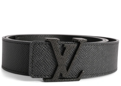 Pre-owned Louis Vuitton  Initiales Belt Taiga Ardoise