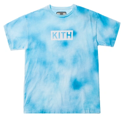 Pre-owned Kith  Tie Dye Box Logo Tee Blue