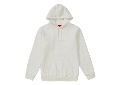 Pre-owned Supreme  Quilted Hooded Sweatshirt White
