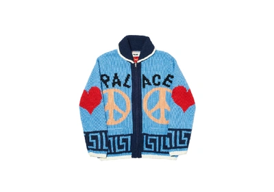 Pre-owned Peace Out Knit Blue