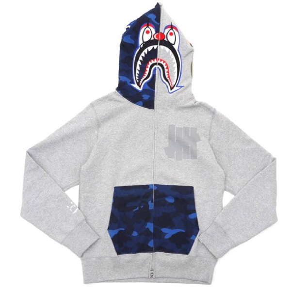 bape undefeated shark hoodie