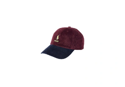 Pre-owned Palace Ralph Lauren Corduroy Classic Polo Cap Rich Ruby/aviator  Navy | ModeSens