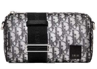 Pre-owned Dior Oblique Roller Shoulder Bag Monogram Black/white