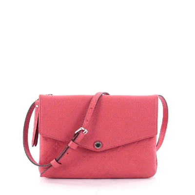 Pre-owned Louis Vuitton Handbag Twice Monogram Empreinte In Dark Pink