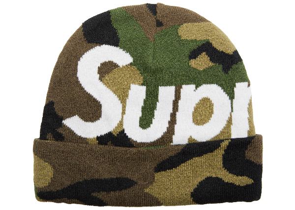 supreme big logo beanie