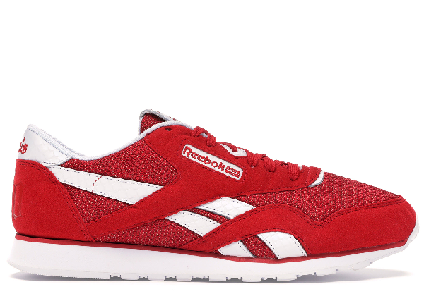 red and white reeboks