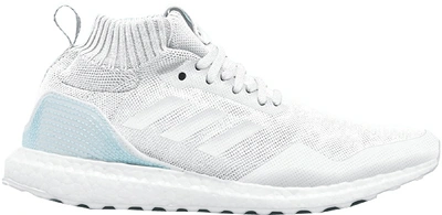 Pre-owned Adidas Originals Ultra Boost Mid Parley In White/white/blue |  ModeSens