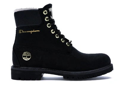 Pre-owned Timberland 6" Shearling Boot Champion Black