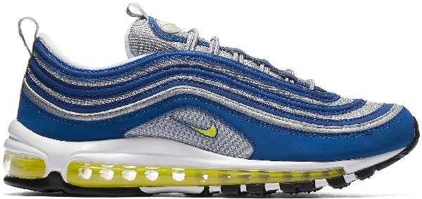 Pre-owned Air Max 97 Og Royal Neon In Atlantic Blue/metallic Silver-white-voltage Yellow