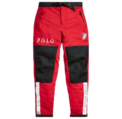 Pre-owned Polo Ralph Lauren Winter Stadium Pant Injection Red/polo Black
