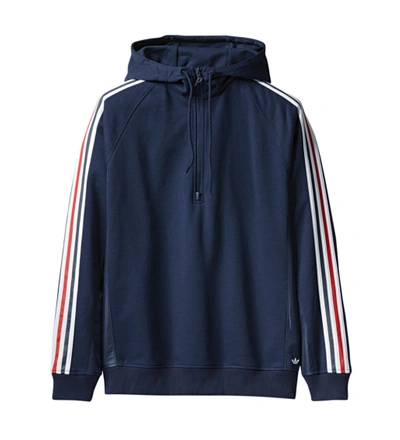 Pre-owned Palace French Terry Hoodie Indigo/white | ModeSens