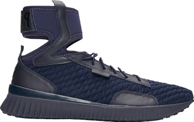 Pre-owned Puma Trainer Mid Rihanna Fenty Evening Blue (women's) In Evening Blue/ Black