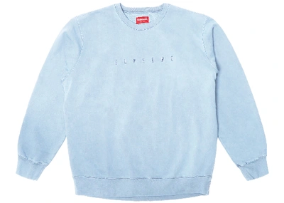 Pre owned Supreme Overdyed Crewneck Sweatshirt Light Blue ModeSens