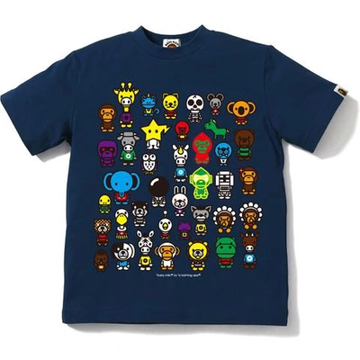 Pre-owned Bape  A To Z Tee K Navy