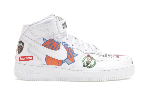 nike air force 1 mid supreme nba black