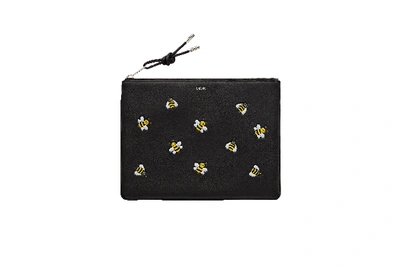 Pre-owned Dior  X Kaws Pouch Yellow Bees Black