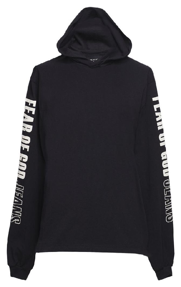 fear of god printed heavy jersey hoodie