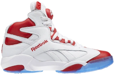 Pre-owned Reebok  Shaq Attaq Question Red In White/primal Red/ice
