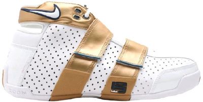 Pre-owned Nike Lebron 20-5-5 Four Horsemen In White/metallic Gold | ModeSens