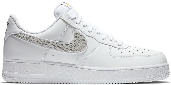 Pre-owned Nike Air Force 1 Low Just Do It Pack White Clear In  White/white-black-total Orange | ModeSens