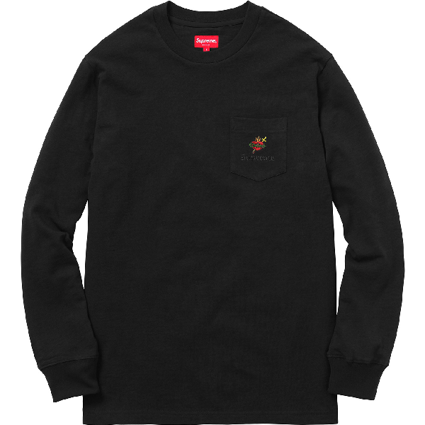 supreme pocket tee black