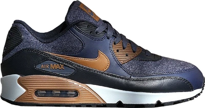 godt loyalitet Justering Pre-owned Nike Air Max 90 Wool Thunder Blue In Thunder Blue/ale Brown-dark  Obsidian | ModeSens