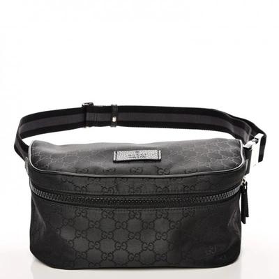 Pre-owned Gucci  Fanny Pack Belt Bag Monogram Gg Black