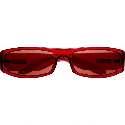Pre-owned Supreme  Astro Sunglasses Clear Red