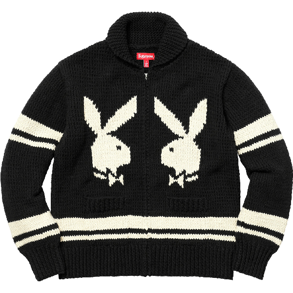 supreme sweater black and white