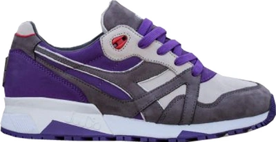 Pre-owned Diadora  N9000 Bait Transformers Megatron In Charcoal/grey-purple