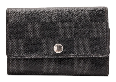 Pre-owned Louis Vuitton  Key Holder Multicles 6 Damier Graphite Black
