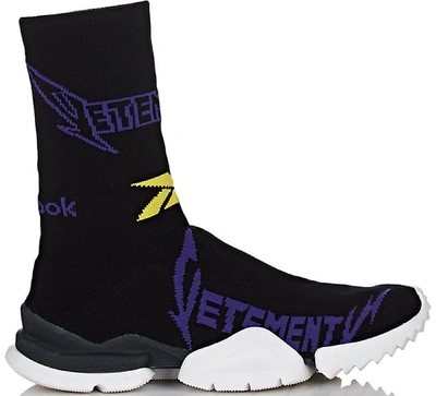 Pre-owned Reebok  Sock Runner Vetements Black Yellow Purple In Black/yellow-purple