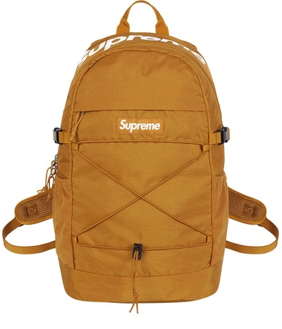 Pre-owned Supreme  210 Denier Cordura Backpack Gold